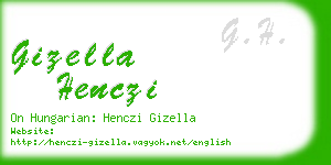 gizella henczi business card